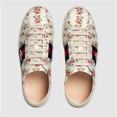 gucci ace rose embroidery|gucci ace flower shoes.